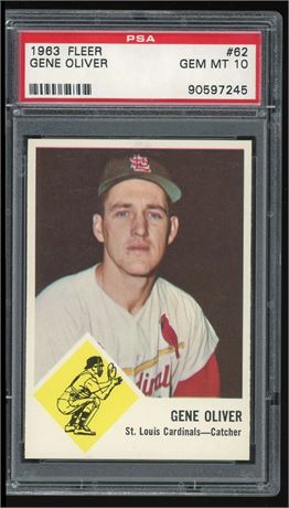 1963 Fleer #62 Gene Oliver PSA 10 GEM MINT POP 5