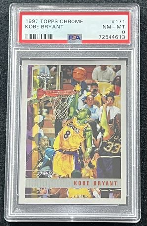 1997 Topps Chrome #171 Kobe Bryant PSA 8 NM-MT