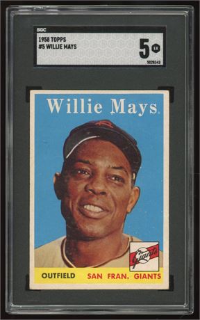 1958 Topps #5 Willie Mays SGC 5 EX