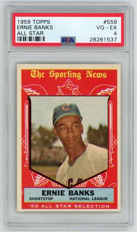 1959 Topps #559 Ernie Banks Hi# All-Star PSA 4 VGEX
