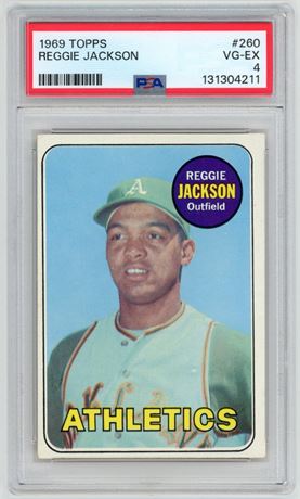 1969 Topps #260 Reggie Jackson RC PSA 4 VGEX