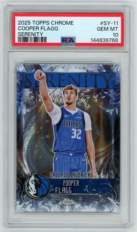 2025 Topps Chrome Cooper Flagg RC Serenity PSA 10 GEM MINT