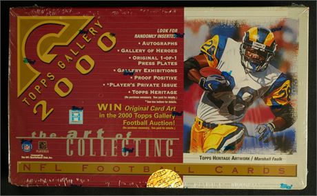 2000 Topps Gallery Football Hobby Box (24 Packs) Factory Sealed