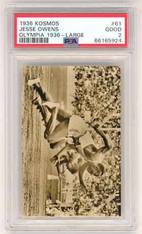 1936 Kosmos #61 Jesse Owens Olympia 1936 Large PSA 2 GOOD