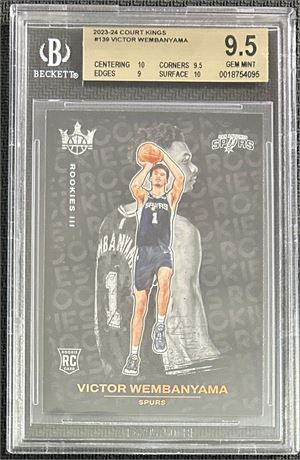 2023 Panini Court Kings #139 Victor Wembanyama RC BGS 9.5 GEM MINT