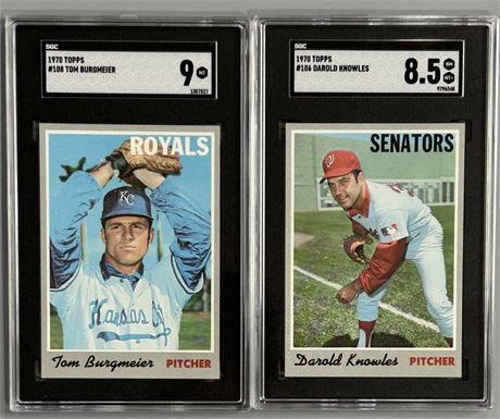 1970 Topps Baseball SGC High Grade Lot (2)