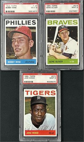 1964 Topps Baseball PSA 9 Graded Lot (3)