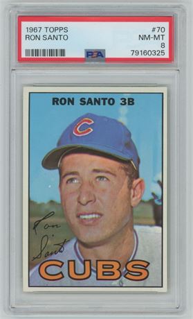 1967 Topps #70 Ron Santo PSA 8 NMMT