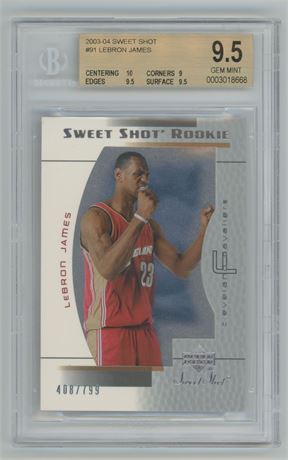 2003-04 Sweet Spot #91 Lebron James RC /799 BGS 9.5 GEM MINT