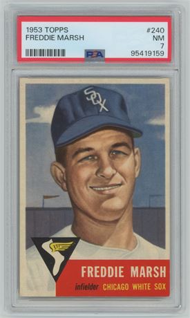 1953 Topps #240 Freddie Marsh High # PSA 7 NM