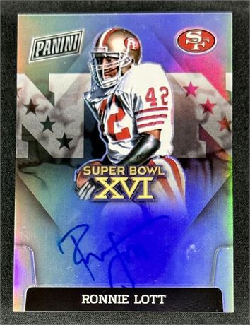 2022 Panini Ronnie Lott Super Bowl XVI Autograph Prizm