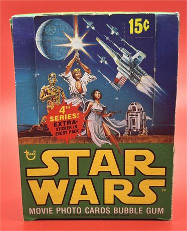 1977 Topps Star Wars Wax Box 36 Packs SERIES 4, Possible Golden Rod Error
