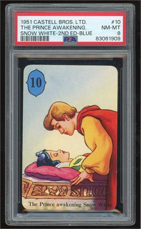 1951 Castell Snow White-2nd Edition-Blue The Prince Awakening PSA 8 NMMT
