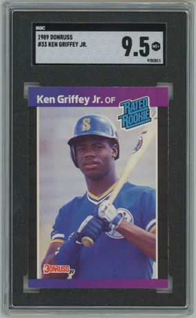 1989 Donruss #33 Ken Griffey Jr RC SGC 9.5 MINT+