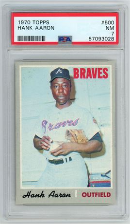 1970 Topps #500 Hank Aaron PSA 7 NM