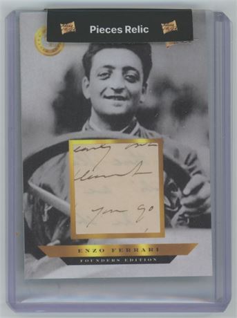 2023 Pieces of the Past Founders Enzo Ferrari Hand Written Document Relic
