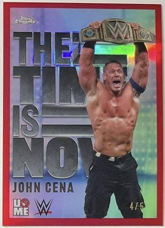 2025 Topps Chrome 4/5 John Cena The Time is Now Red Refractor