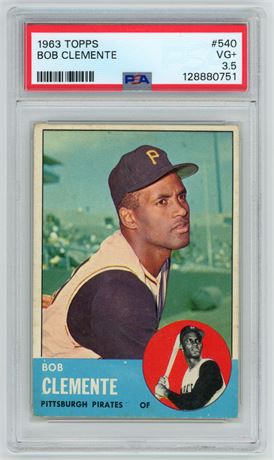 1963 Topps #540 Roberto Clemente PSA 3.5 VG+
