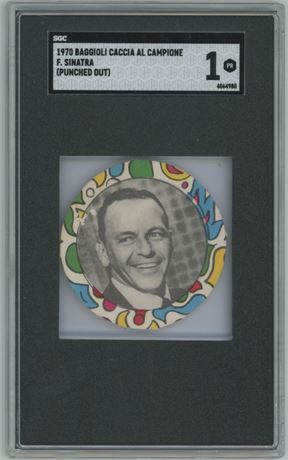 1970 Baggioli Caccia Al Campione Frank Sinatra (Punched Out) SGC 1 POOR