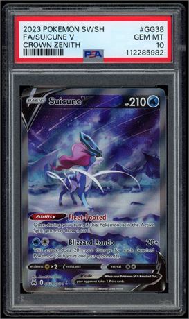 2023 Pokemon SWSH FA Suicune V Crown Zenith PSA 10