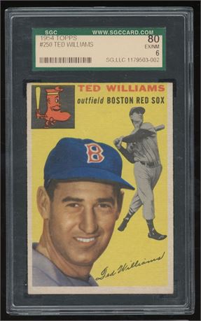 1954 Topps #250 Ted Williams SGC 6 EXMT