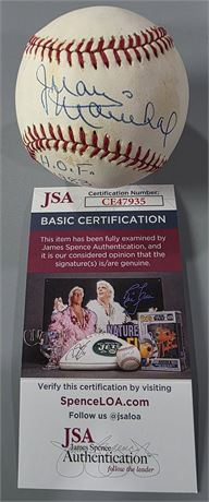 Juan Marichal Autographed Official National League Baseball w/ Inscriptions JSA