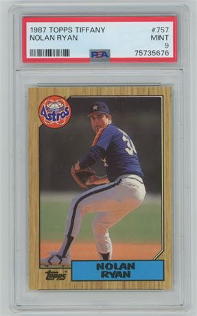 1987 Topps Tiffany #757 Nolan Ryan PSA 9 MINT