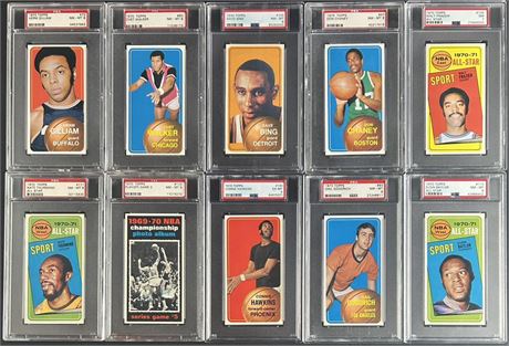 1970 Topps Basketball PSA Graded Lot (10) w/ Baylor, & Frazier