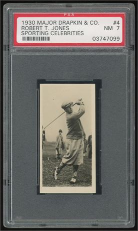 1930 Major Drapkin & CO #4 Bobby Jones Sporting Celebrities PSA 7 NM