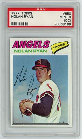 1977 Topps #650 Nolan Ryan PSA 9 (OC) (READ)