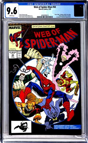 Web of Spider-Man #50 (1989) CGC 9.6 Multiple Appearances