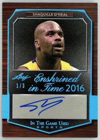 2024 In The Game Used 1/3 O'Neal/Iverson Enshrined in Time 2016 Blue Dual Auto