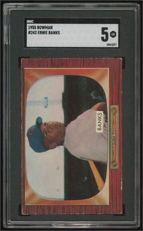 1955 Bowman #242 Ernie Banks SGC 5 EX