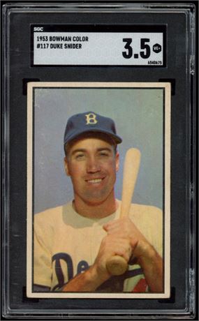 1953 Bowman Color #117 Duke Snider SGC 3.5 CENTERED