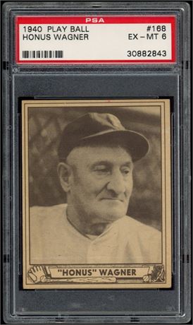 1940 Play Ball #168 Honus Wagner PSA 6 EXMT