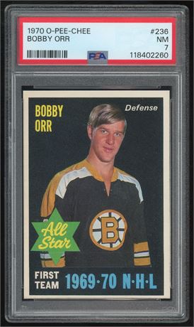 1970 O-Pee-Chee #236 Bobby Orr PSA 7 NM
