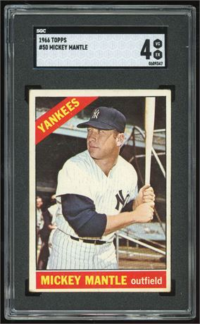 1966 Topps #50 Mickey Mantle SGC 4 VGEX