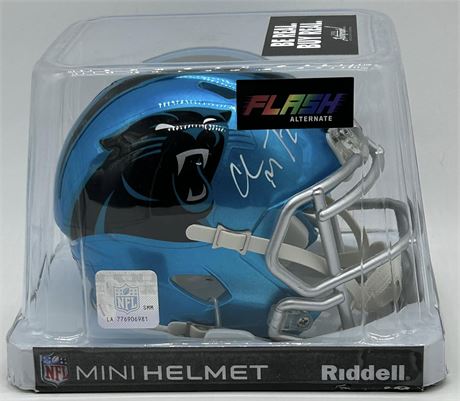 Christian McCaffrey Autographed Riddell Flash Mini Helmet Beckett