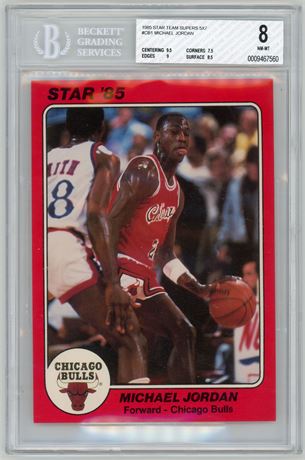 1985 Star Team Supers 5x7 Michael Jordan BGS 8 NMMT