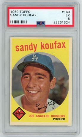 1959 Topps #163 Sandy Koufax PSA 5 EX