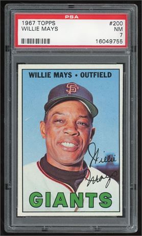 1967 Topps #200 Willie Mays PSA 7 NM