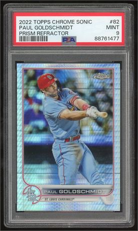 2022 Topps Chrome Sonic #82 Paul Goldschmidt Prism Refractor PSA 9 MINT POP 1