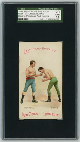 1893 N266 Red Cross Mitchell/Burke Boxing Positions & Boxers SGC 1.5 FAIR