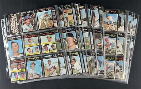 1971 Topps Baseball Lot (293) w/ 150 Hi#'s VG+ Avg