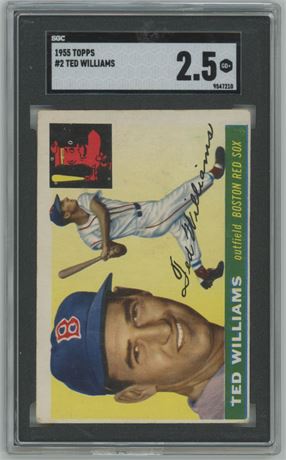 1955 Topps #2 Ted Williams SGC 2.5 GOOD+