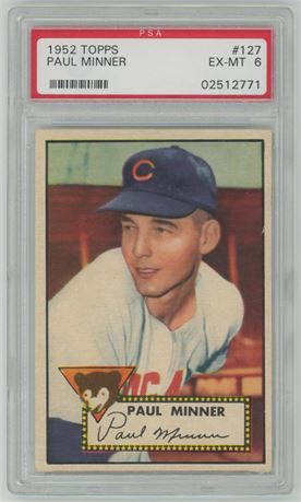 1952 Topps #127 Paul Minner PSA 6 EXMT