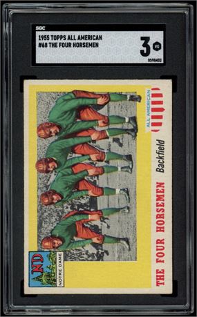 1955 Topps All American #68 The Four Horsemen SGC 3