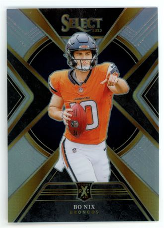 2023 Panini Select #506 Bo Nix XRC Silver Prizm
