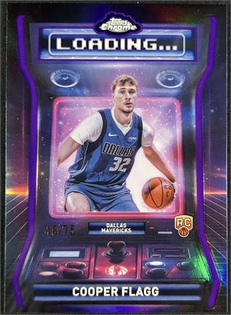 2025 Topps Chrome Cooper Flagg RC Loading... Purple Refractor 48/75