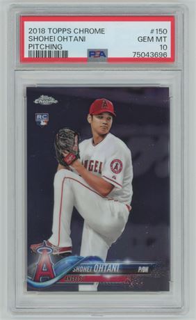 2018 Topps Chrome #150 Shohei Ohtani RC Pitching PSA 10 GEM MINT